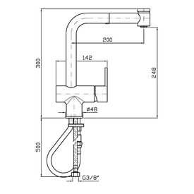 GILL KITCHEN MIXER W POS & JETS