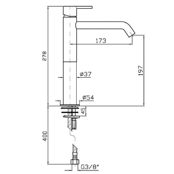 GILL BASIN MIXER EXTENDED HEIGHT