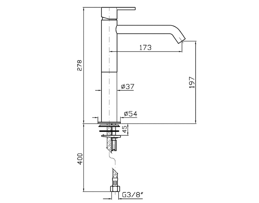 GILL BASIN MIXER EXTENDED HEIGHT