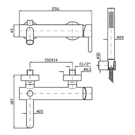 ISY22 SINGLE LEVER BATH/SHOWER MIXER