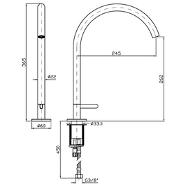 ISY22 BASIN MIXER 262MM
