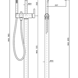 ISY22 FREESTANDING BATH COLUMN