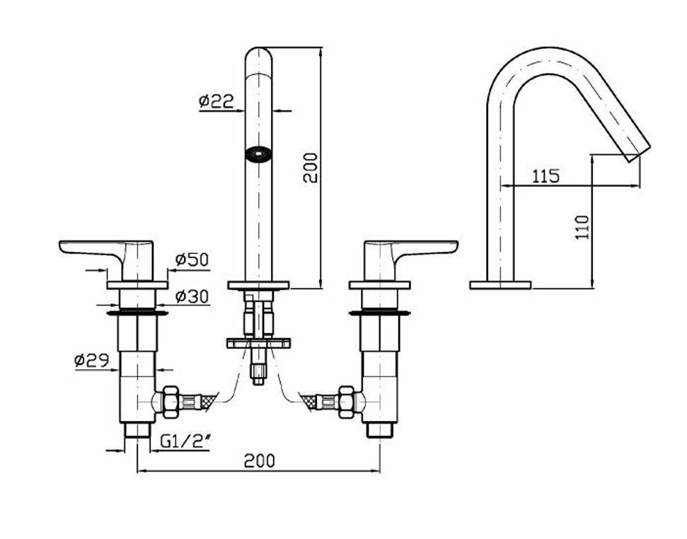 MEDAMEDA 3TH BASIN MIXER