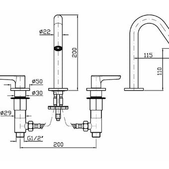 MEDAMEDA 3TH BASIN MIXER
