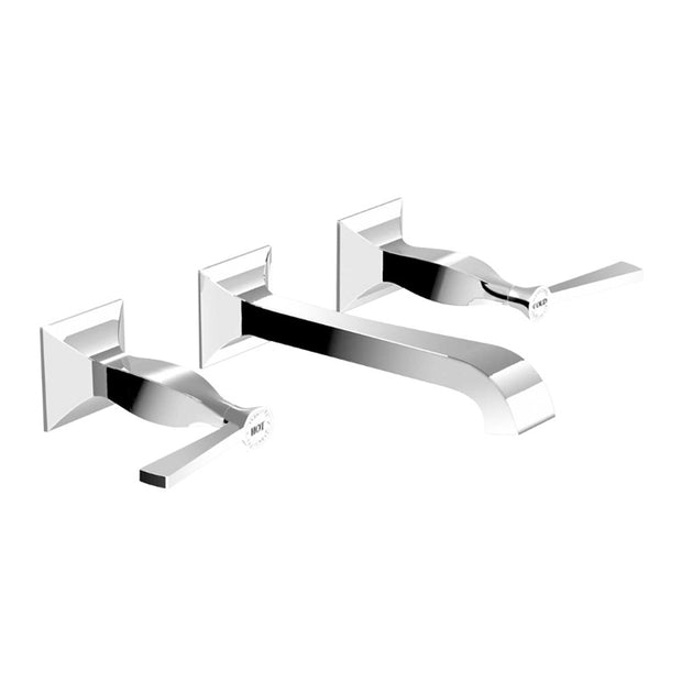 BELLAGIO 3 HOLE WALL MOUNTED BASIN MIXER