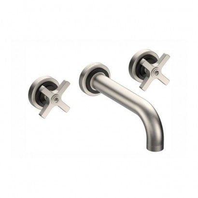 LANDMARK PURE 3TH WALL BASIN MIXER 210MM CROSS HANDLE