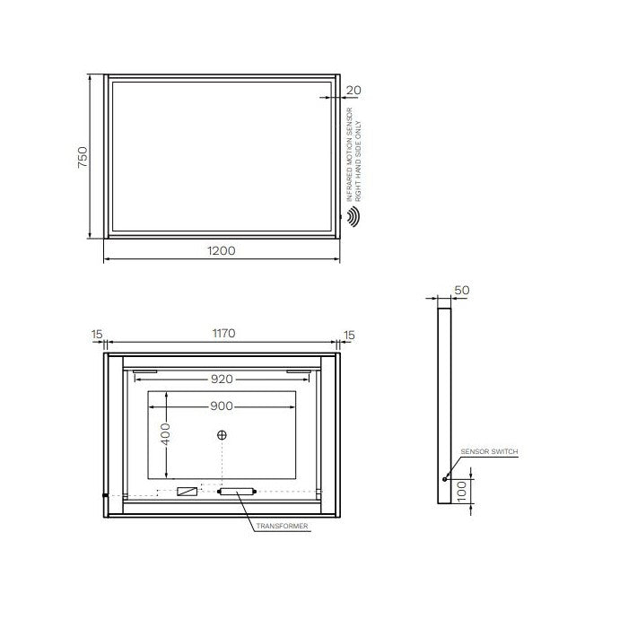 ARRIVO LED MIRROR 1200
