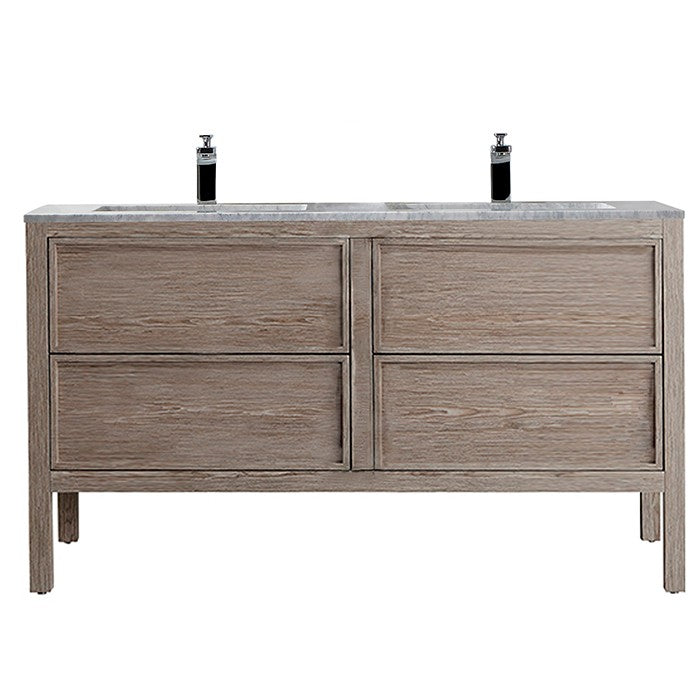 ARRIVO 1400 FLOOR VANITY W/ 2TH MARBLE TOP