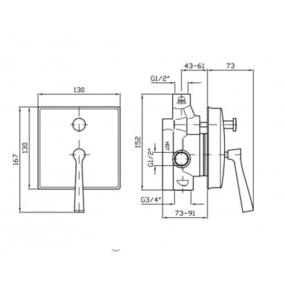 BELLAGIO DIVERTER MIXER