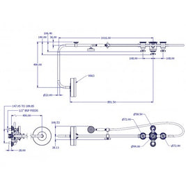 STYLE MODERNE 2 X STOP THERMOSTATIC COLUMN SHOWER