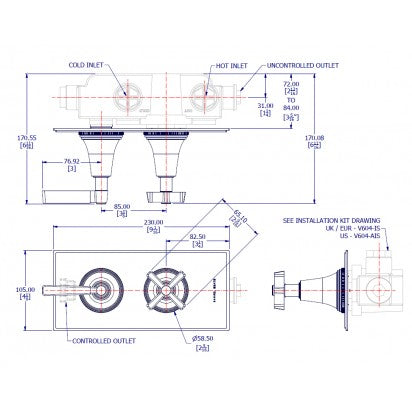 STYLE MODERNE THERMOSTATICSTATIC MIXER 1X STOP