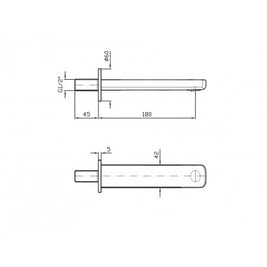 BRIM WALL SPOUT 180MM