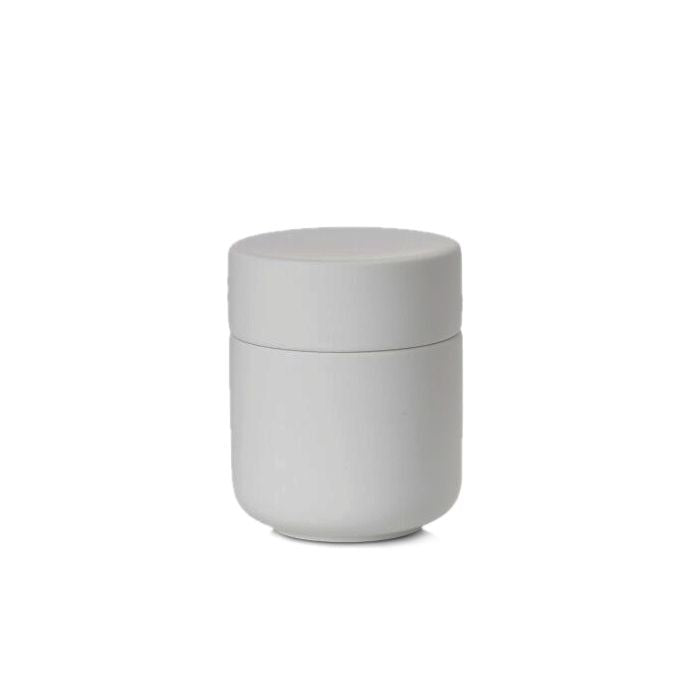 UME BATHROOM JAR WITH LID SOFT GREY