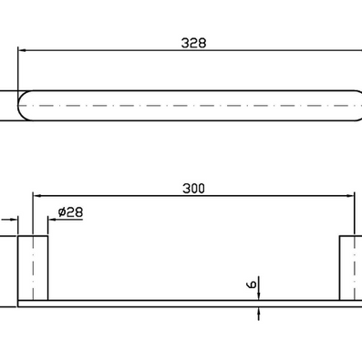 ISY22 TOWEL RAIL 300MM